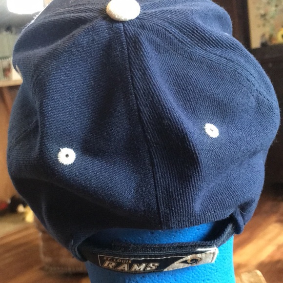 St Louis  Rams Men's Blue & White Reebok Adjustable Cap. Good Condition. OSFA. - Picture 7 of 12